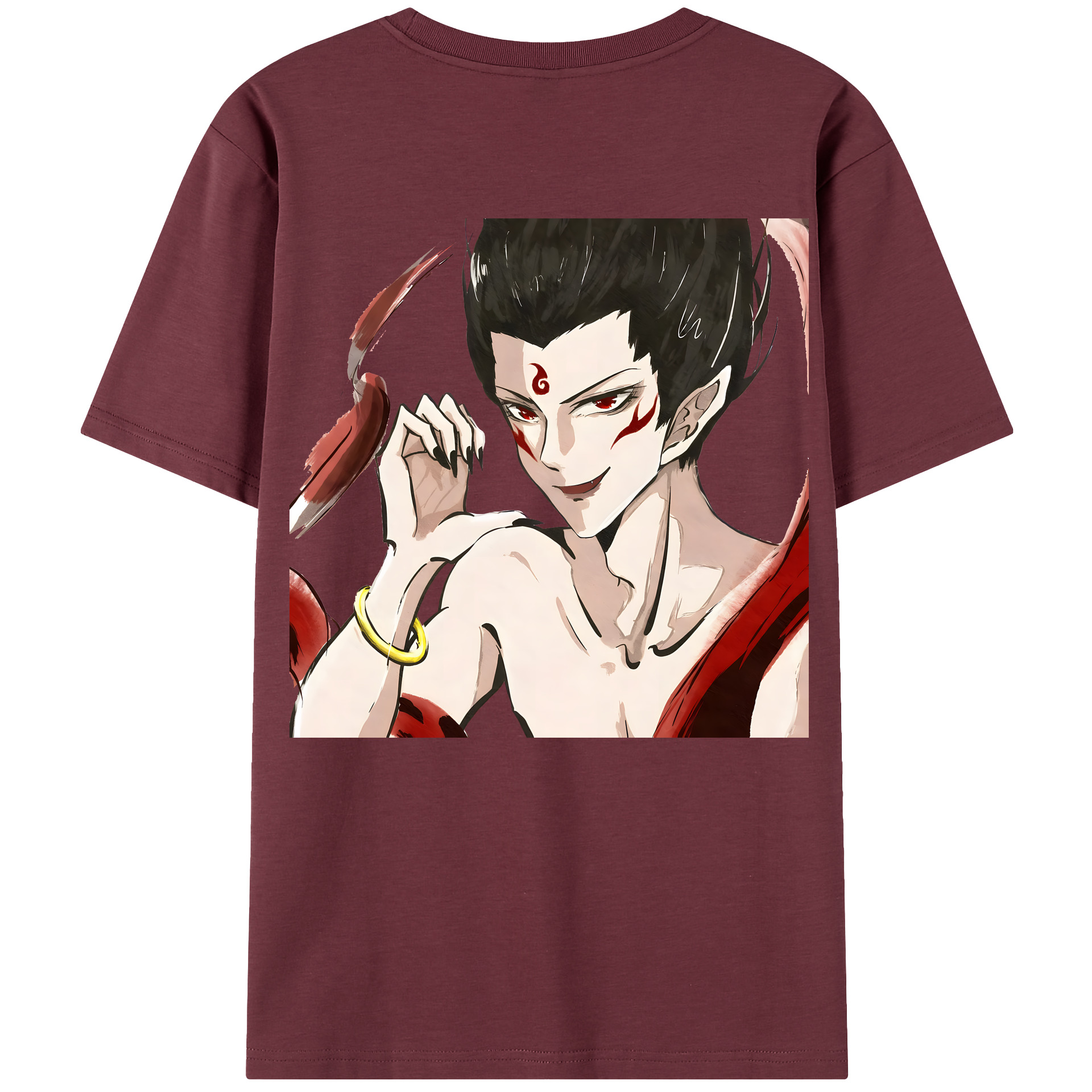 （画像用） Ne Zha 2 ナタ 魔童の大暴れ 綿100％半袖Tシャツ（背面プリント）